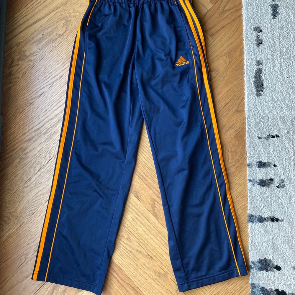Adidas orange stripe track pant